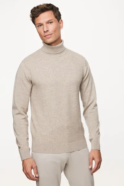 Longsleeve Roll Neck | Beige