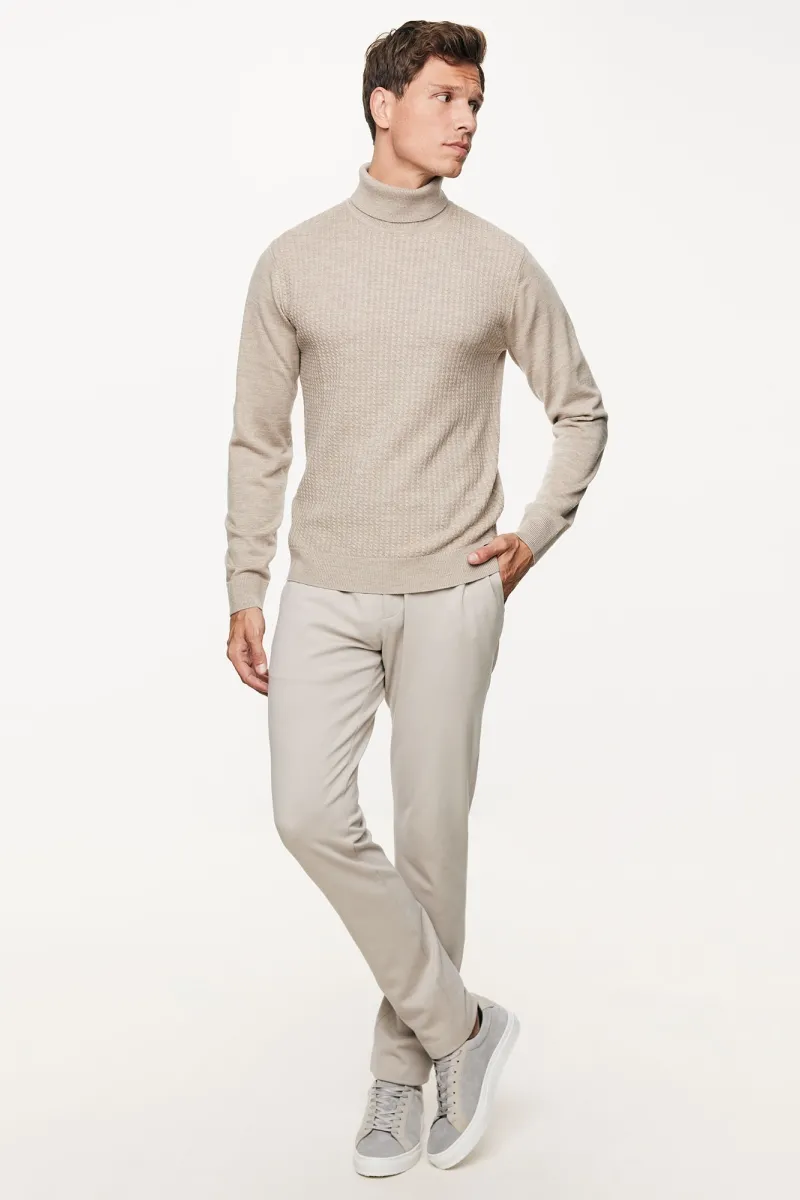 Longsleeve Roll Neck | Beige
