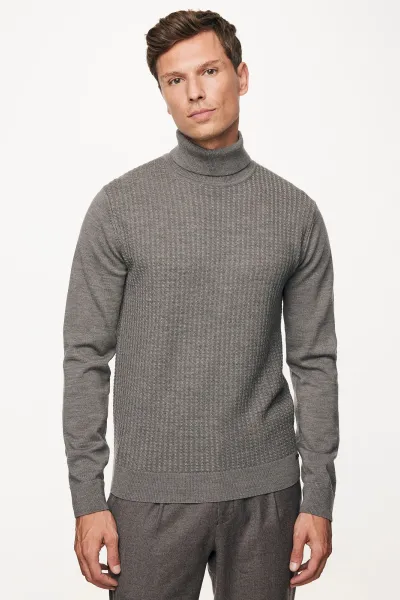 Longsleeve Roll Neck | Donkerbruin