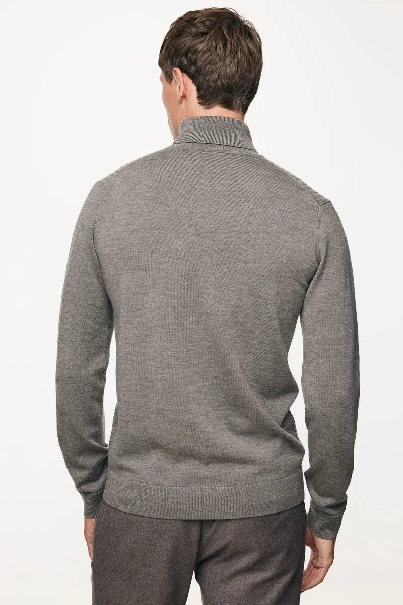Longsleeve Roll Neck | Donkerbruin