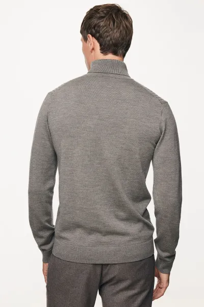 Longsleeve Roll Neck | Donkerbruin