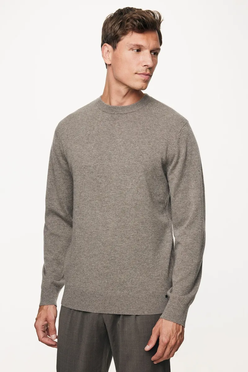 Cashmere Roundneck | Donkerbruin