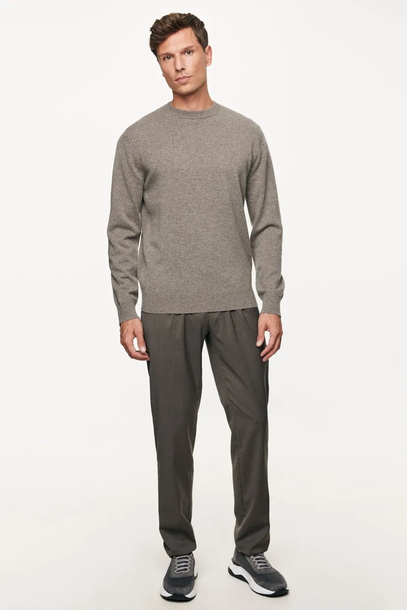 Cashmere Roundneck | Donkerbruin