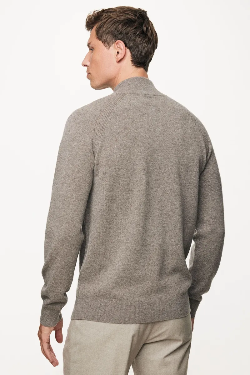 Cardigan zip | Donkerbruin