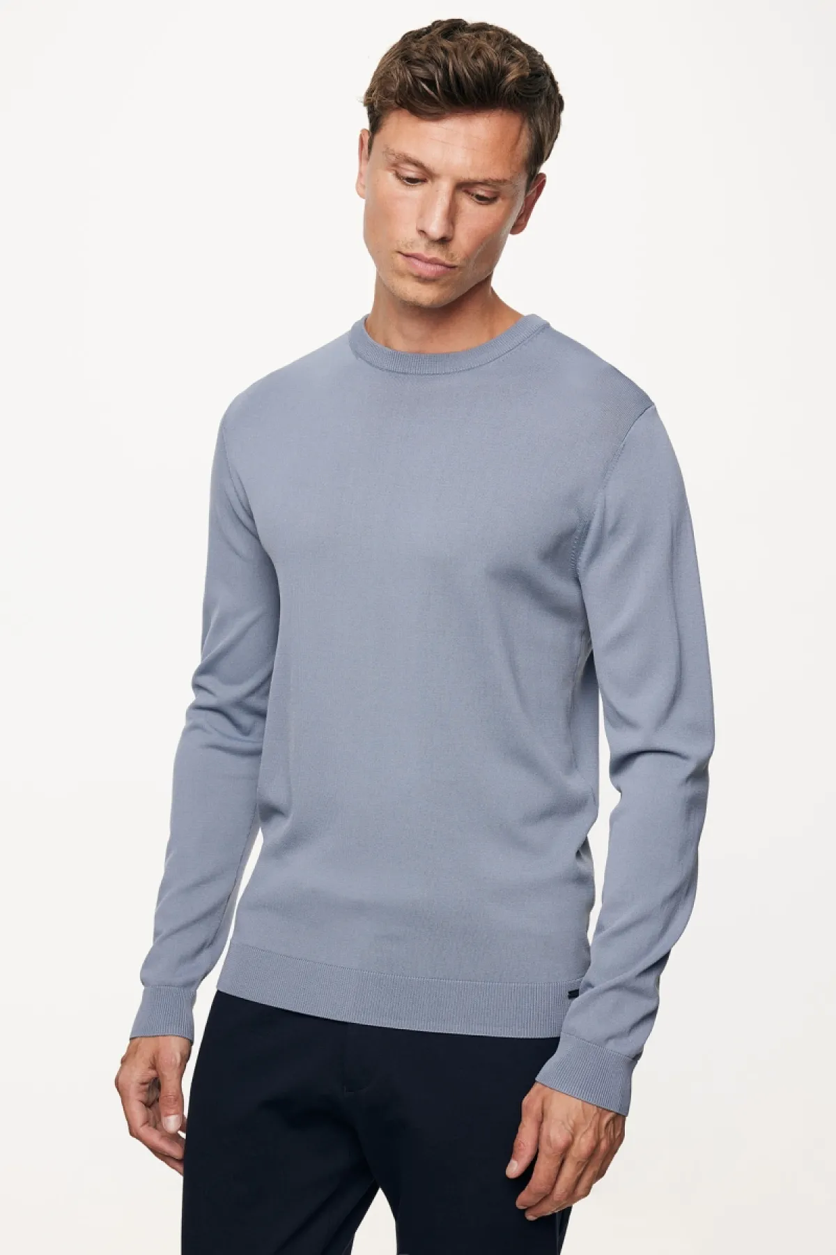Longsleeve Roundneck | Lichtblauw