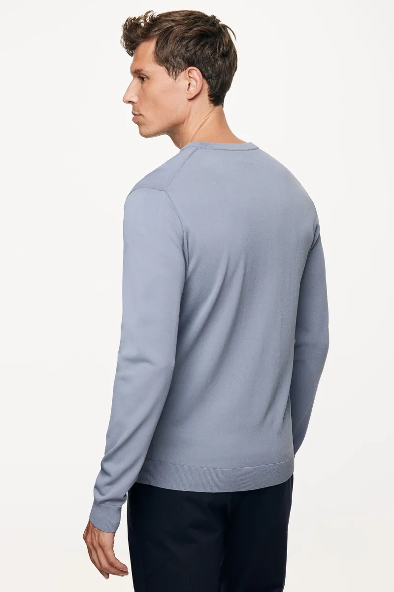 Longsleeve Roundneck | Lichtblauw