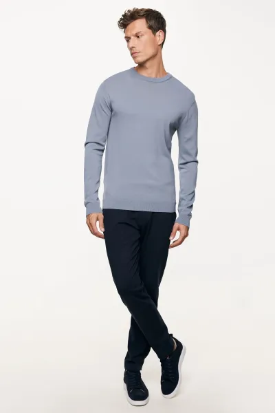 Longsleeve Roundneck | Lichtblauw
