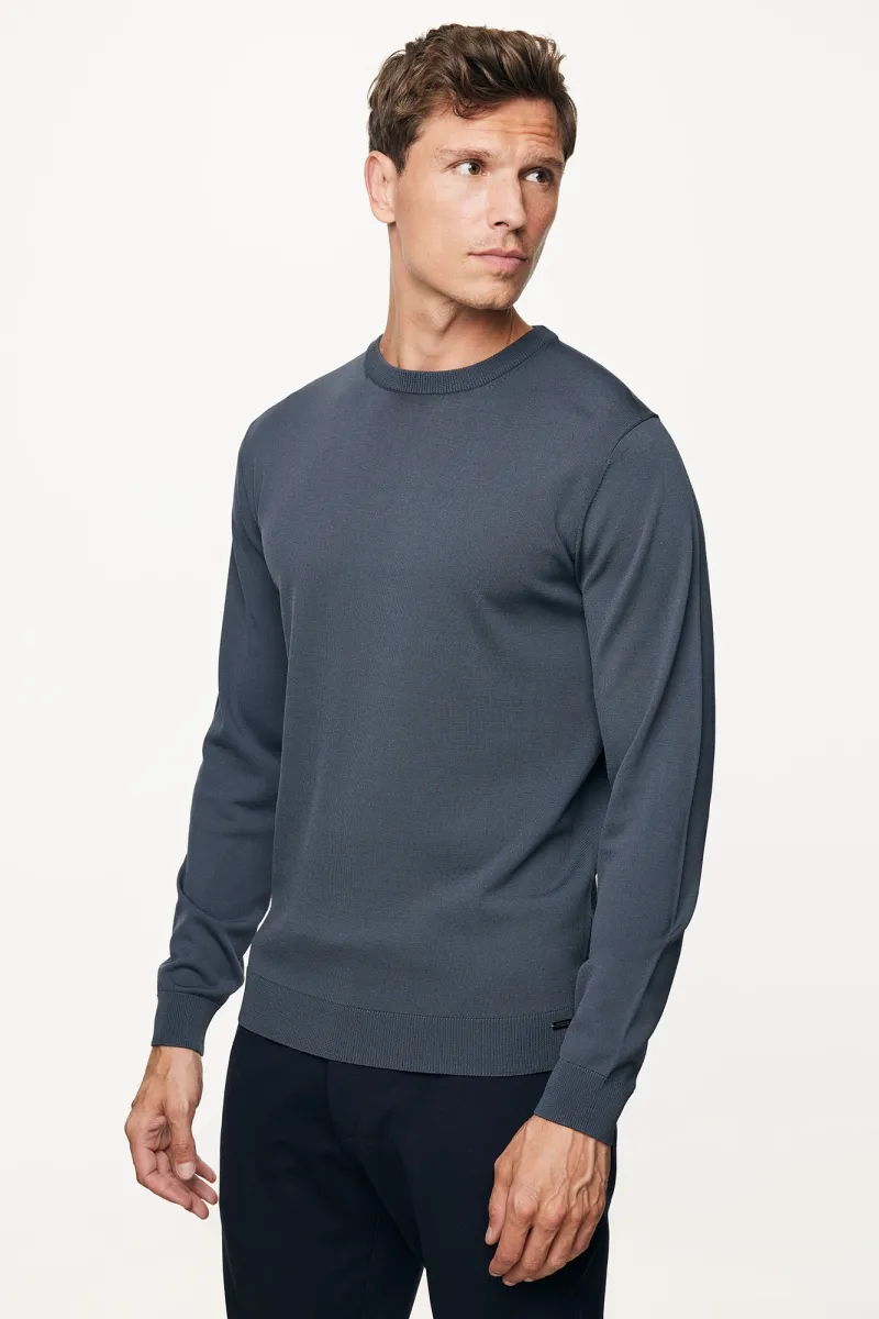 Longsleeve Roundneck | Blauw