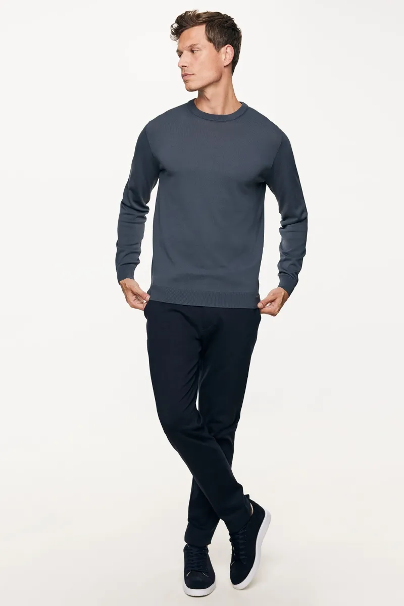 Longsleeve Roundneck | Blauw