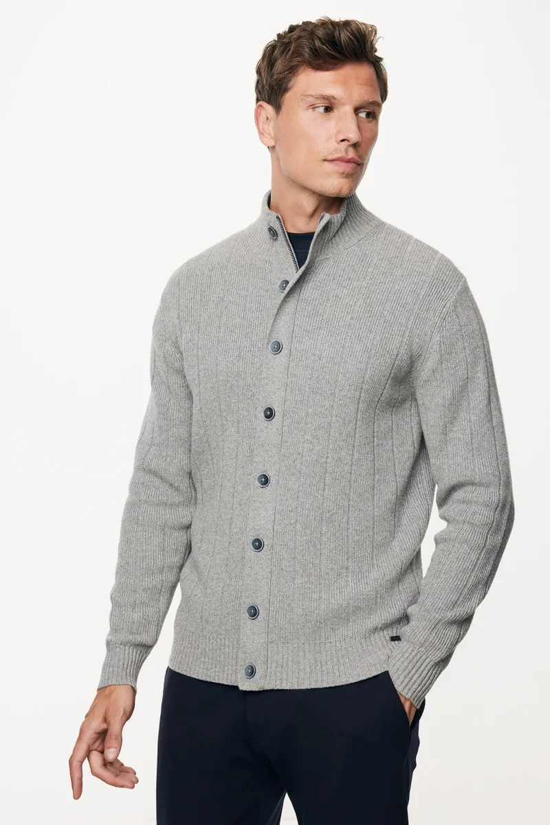 Cardigan 8 Button | Lichtgrijs