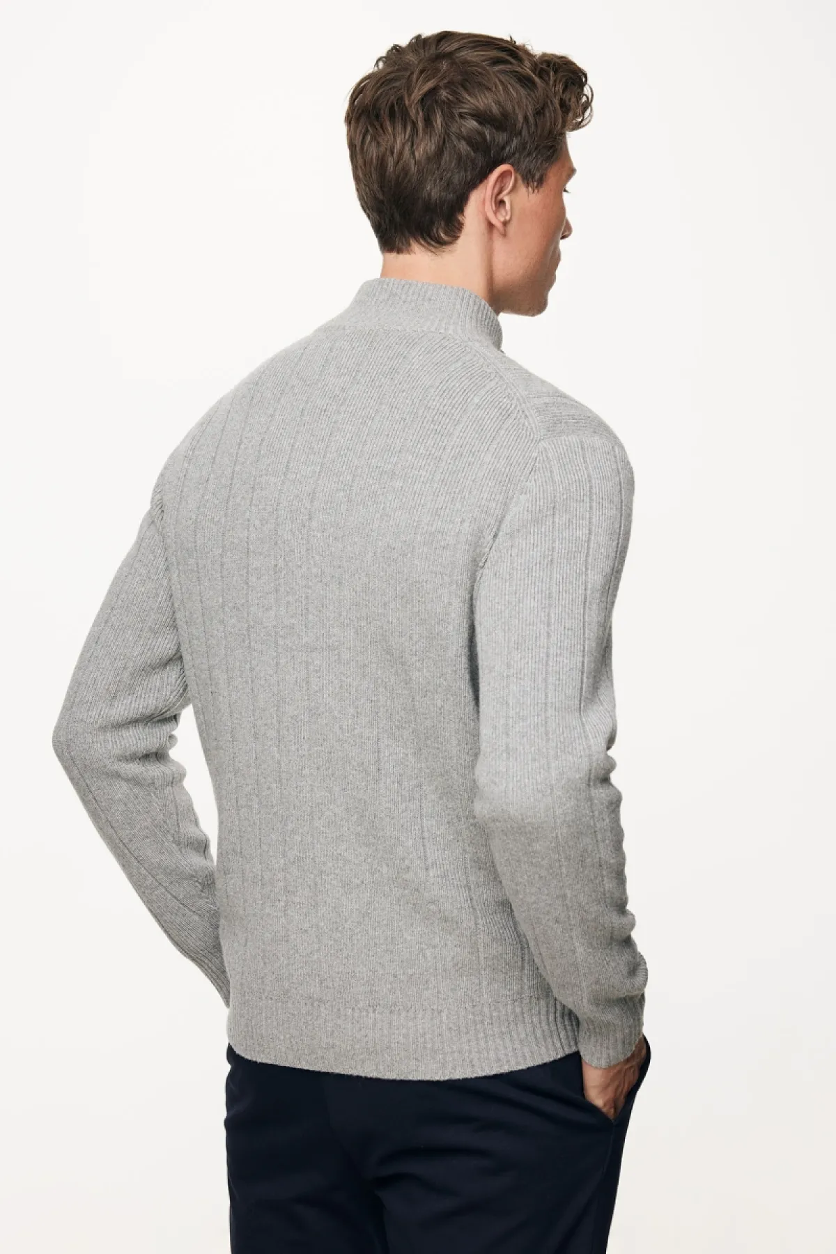Cardigan 8 Button | Lichtgrijs