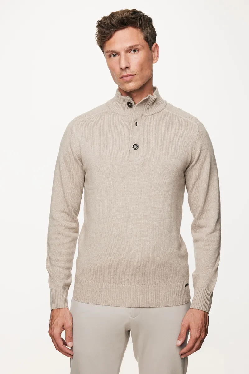 Turtle Buttonszip | Beige