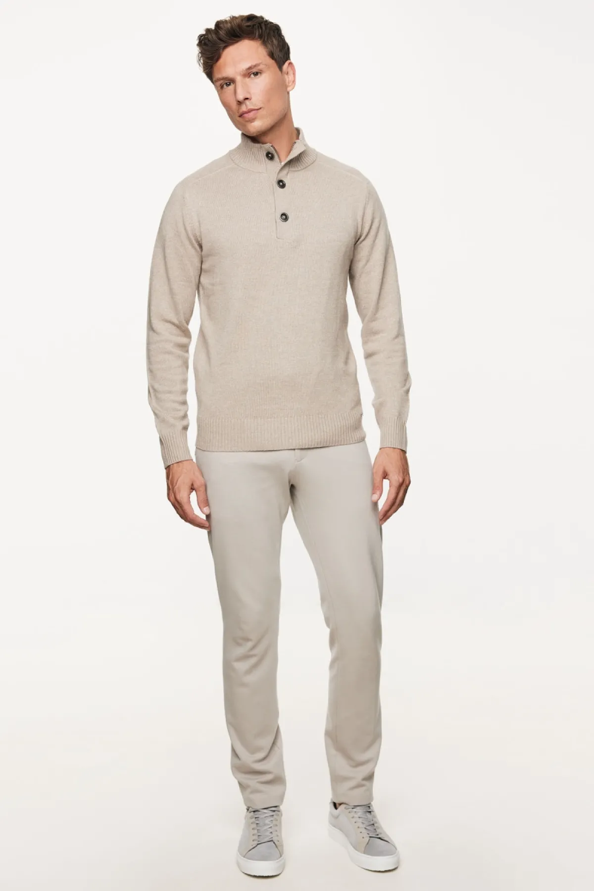 Turtle Buttonszip | Beige