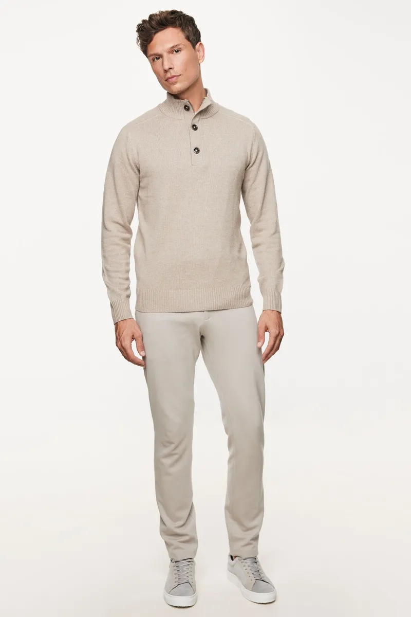Turtle Buttonszip | Beige