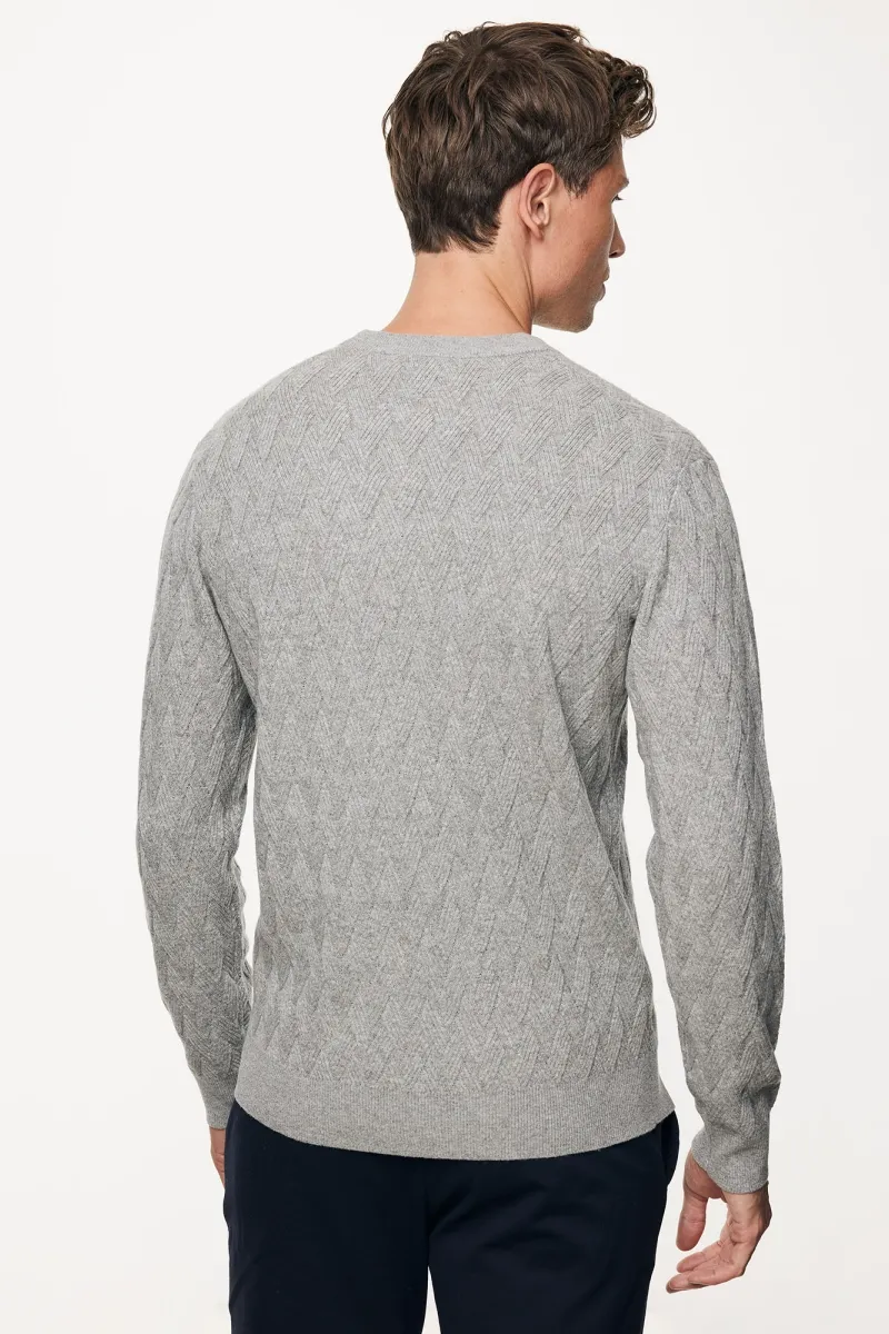 Wool Cashmere Roundneck | Lichtgrijs