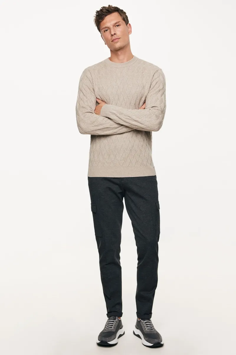 Wool Cashmere Roundneck | Beige