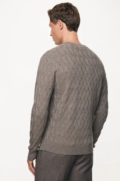 Wool Cashmere Roundneck | Donkerbruin