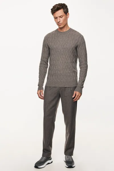 Wool Cashmere Roundneck | Donkerbruin