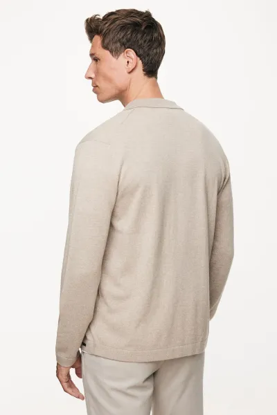 Longsleeve Zip | Beige