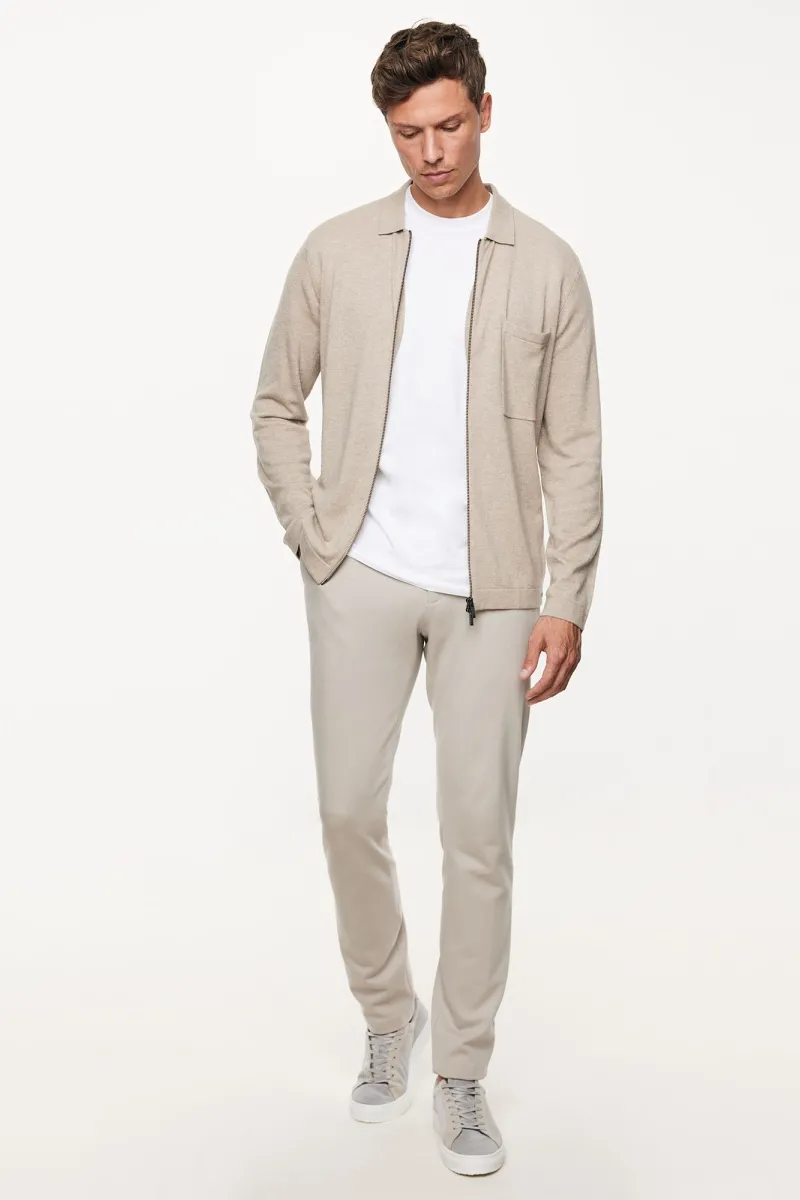 Longsleeve Zip | Beige