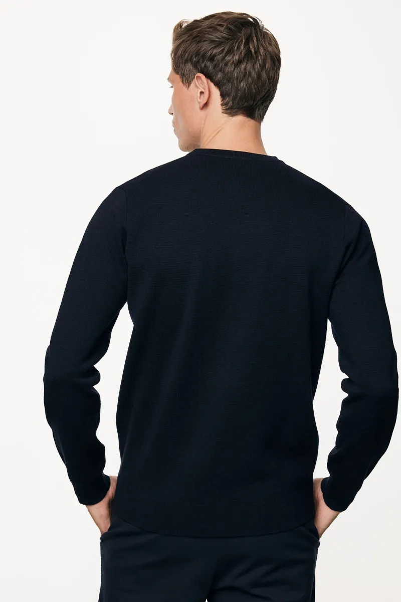 Wool Roundneck | Donkerblauw