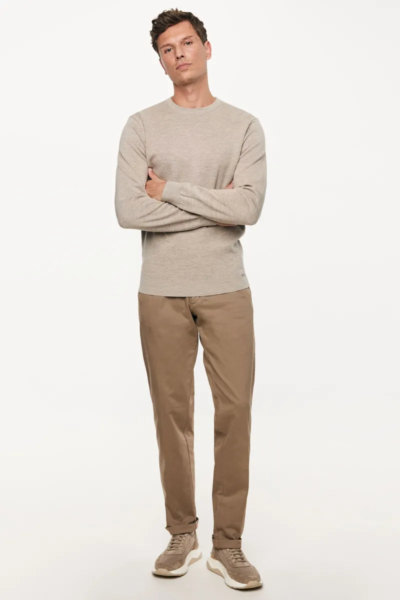 Wool Roundneck | Beige