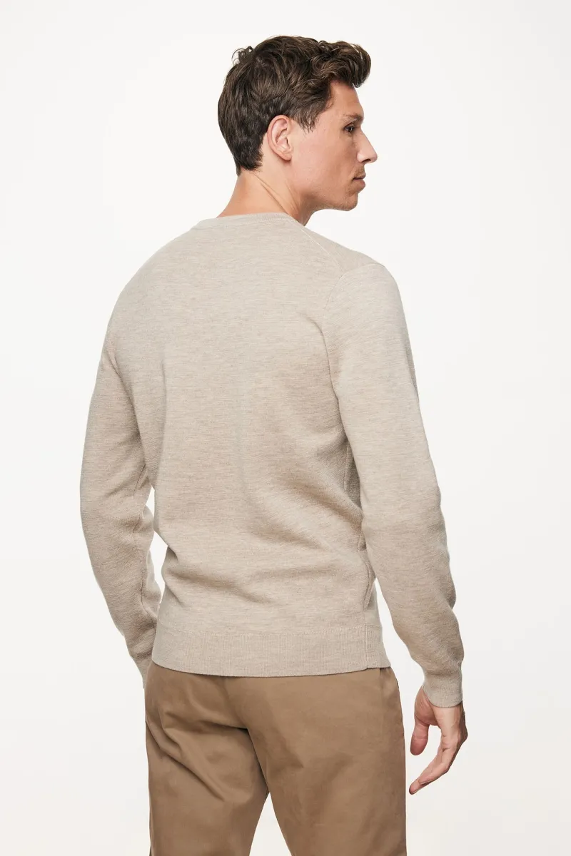 Wool Roundneck | Beige