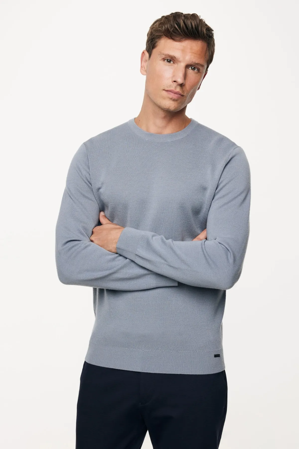 Wool Roundneck | Blauw