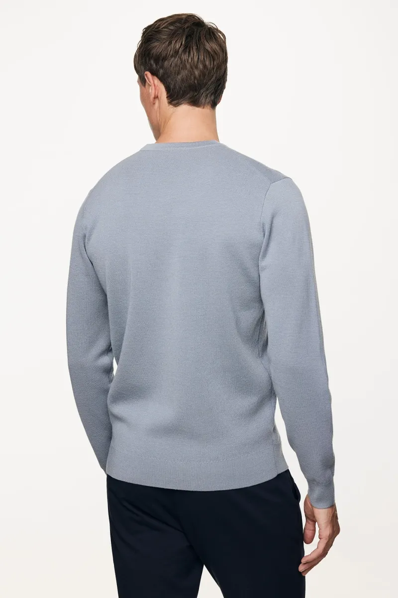 Wool Roundneck | Blauw