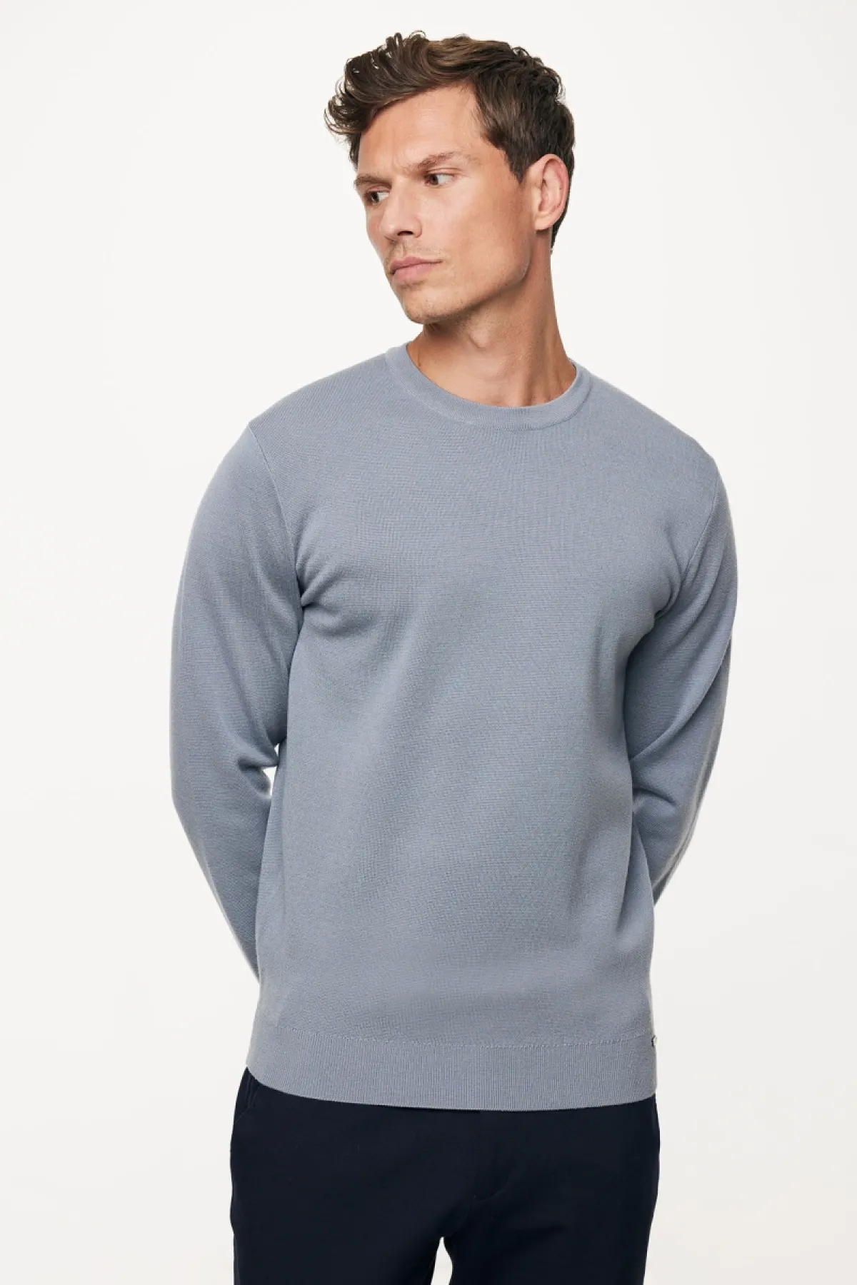 Wool Roundneck | Blauw