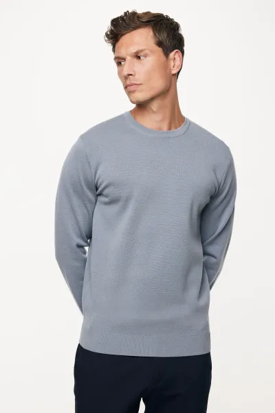 Wool Roundneck | Blauw