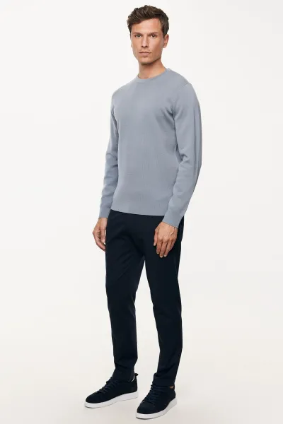 Wool Roundneck | Blauw