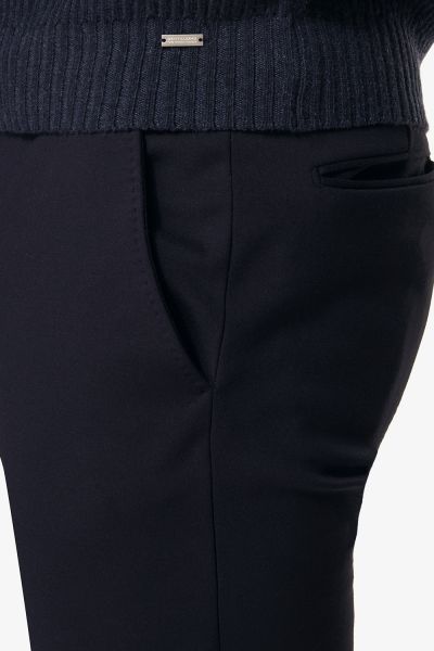 Jersey broek donkerblauw