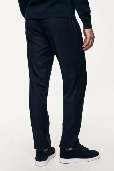 Pleated Trousers | Donkerblauw