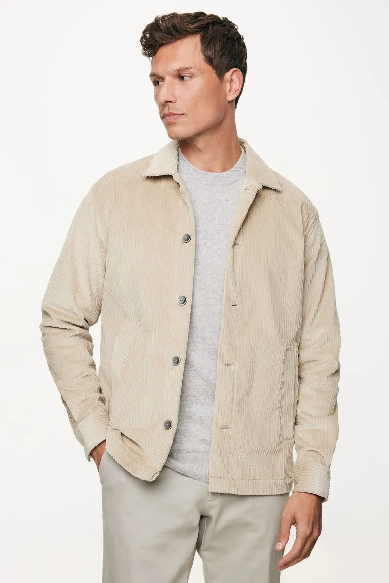 Corduroy Overshirt | Beige