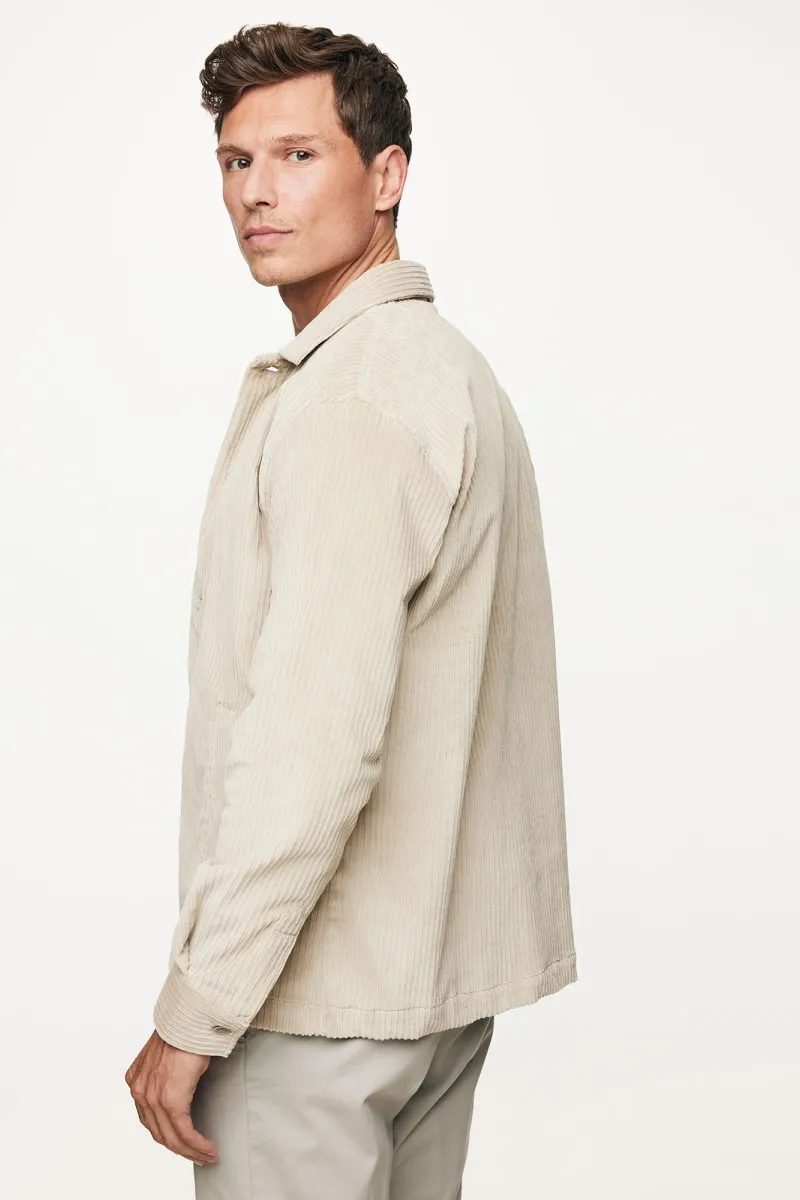 Corduroy Overshirt | Beige