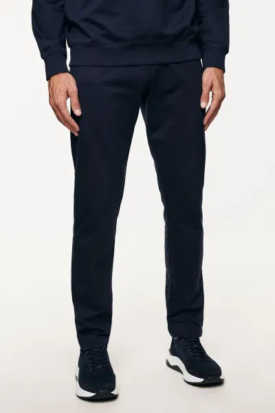 Mercerised Trousers | Donkerblauw