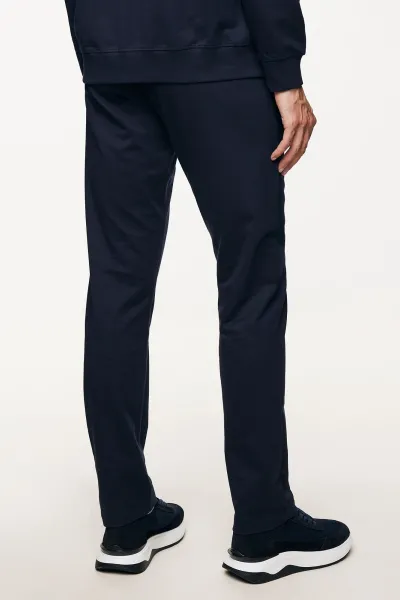 Mercerised Trousers | Donkerblauw