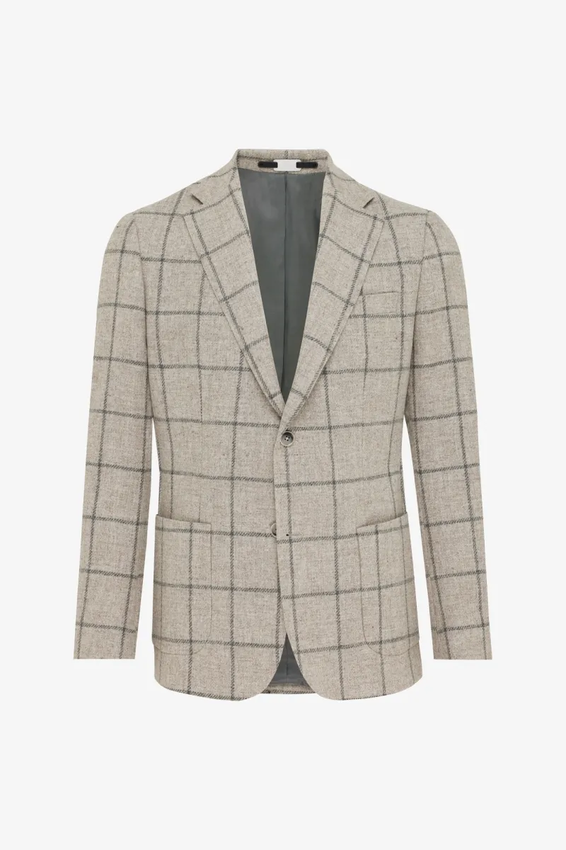 Checked Blazer | Beige