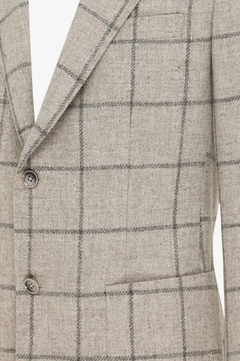 Checked Blazer | Beige