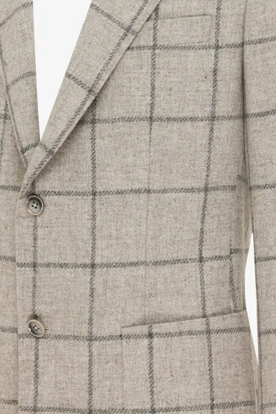 Checked Blazer | Beige