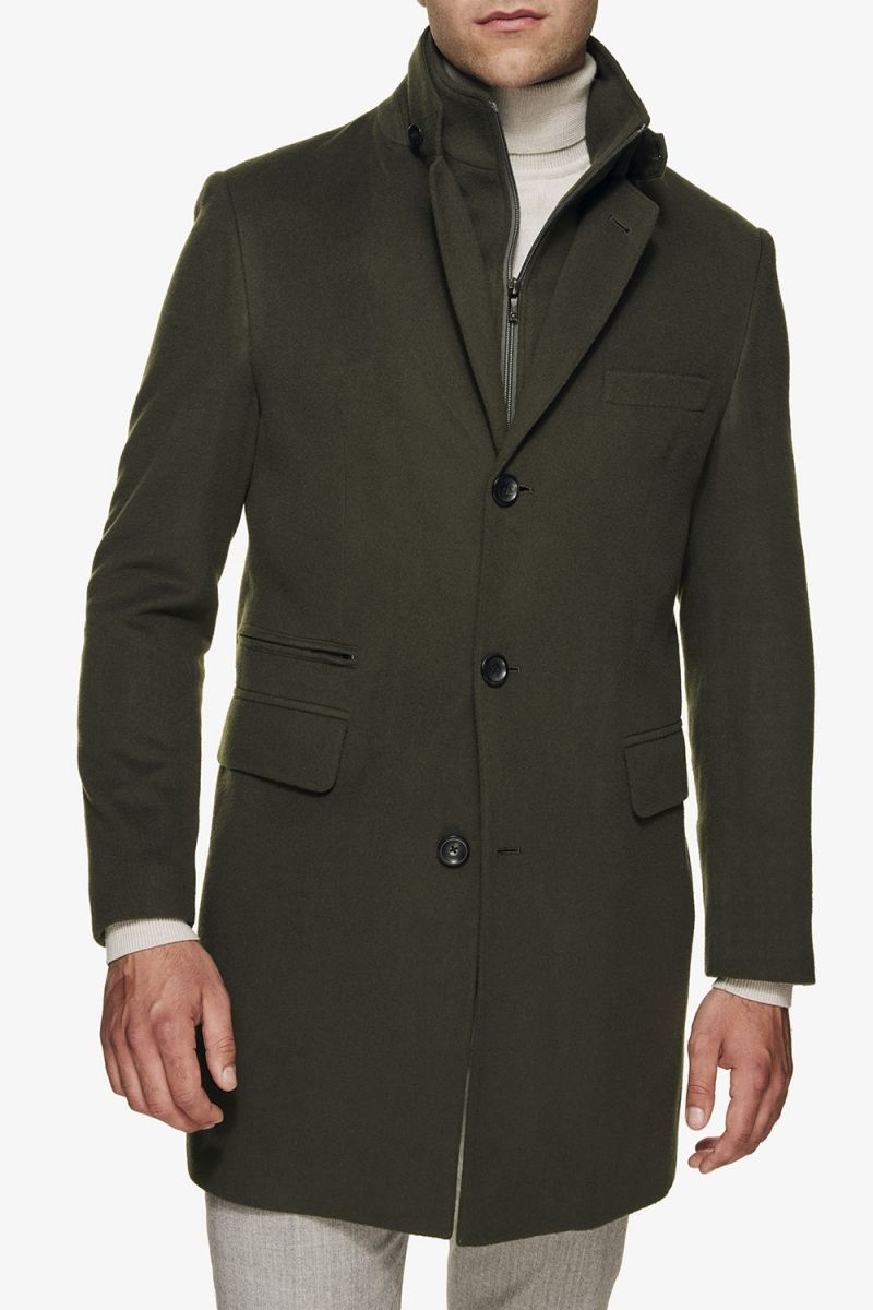 Wol cashmere coat moreno groen