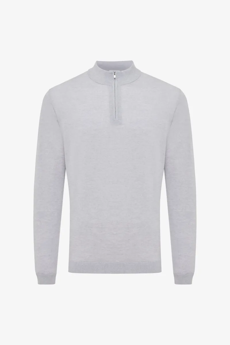 Gold Turtle Zip | Lichtgrijs