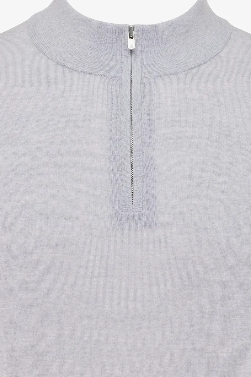 Gold Turtle Zip | Lichtgrijs