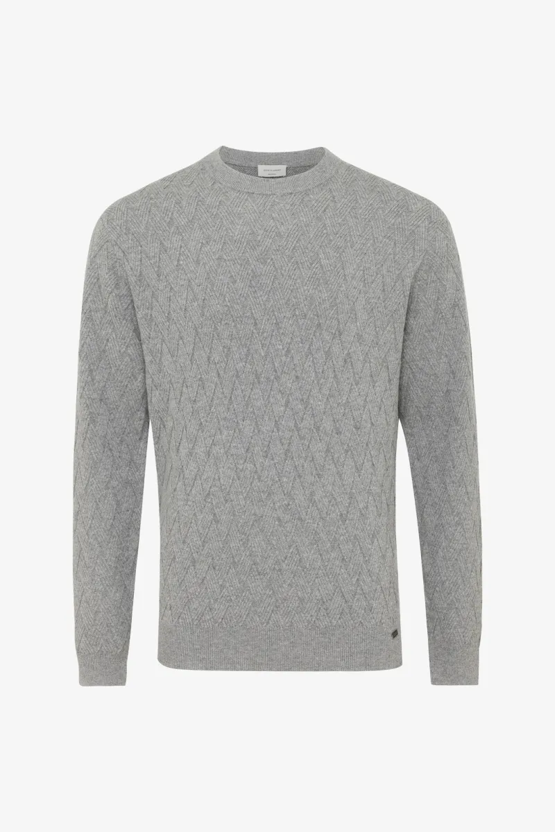 Wool Cashmere Roundneck | Lichtgrijs