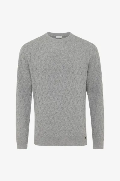 Wool Cashmere Roundneck | Lichtgrijs