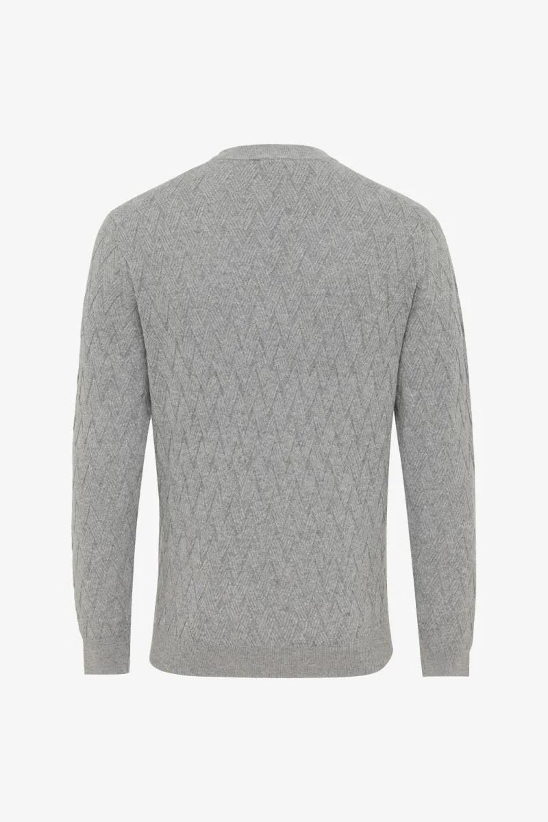 Wool Cashmere Roundneck | Lichtgrijs