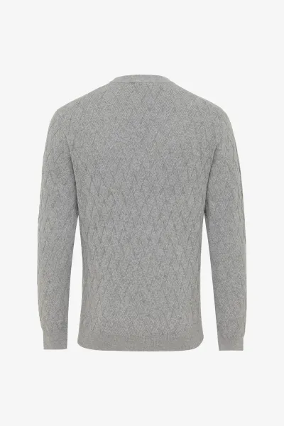 Wool Cashmere Roundneck | Lichtgrijs