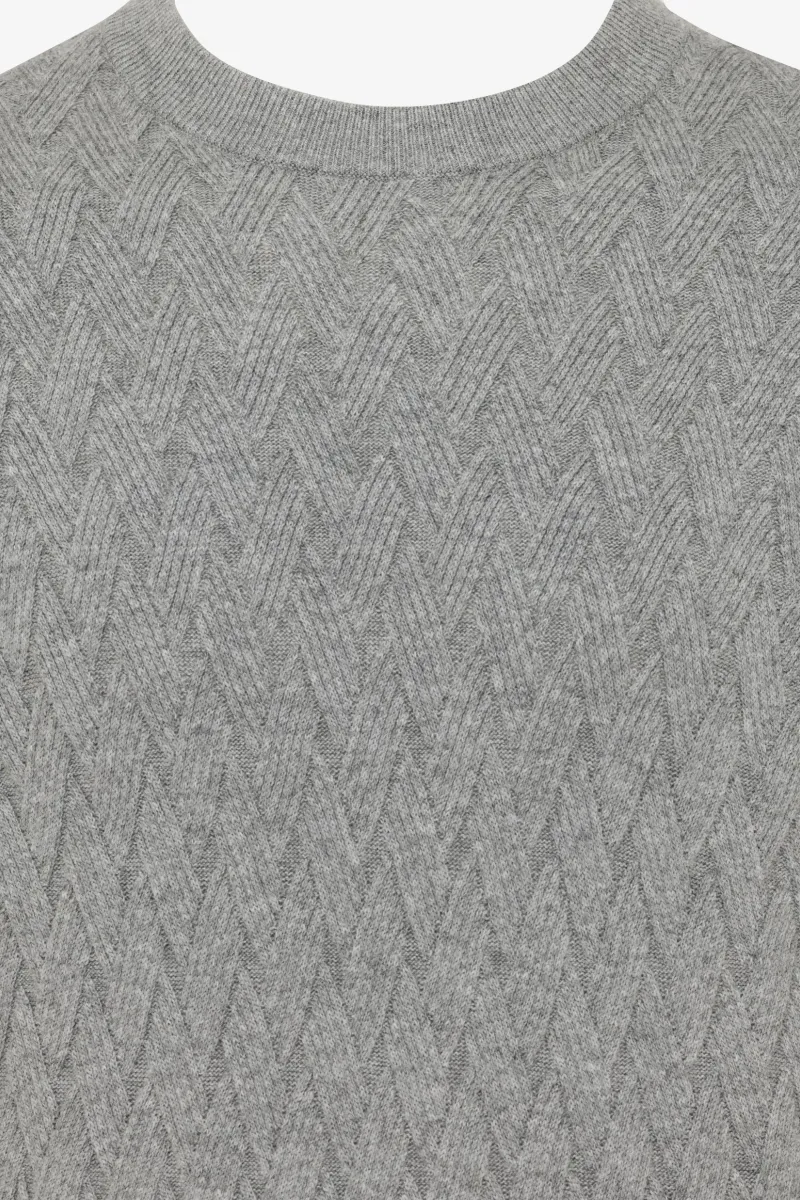 Wool Cashmere Roundneck | Lichtgrijs