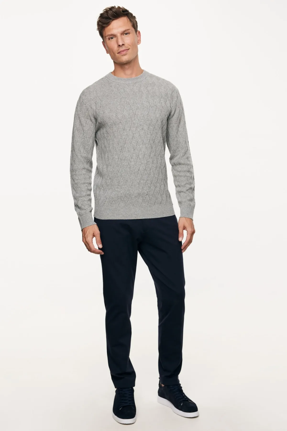 Wool Cashmere Roundneck | Lichtgrijs